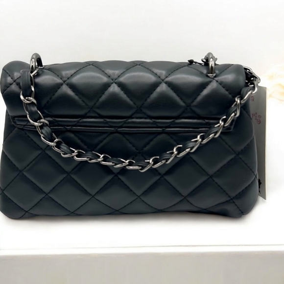 NWT Gilda Paris Quilted Crossbody-Black - Picture 2 of 6